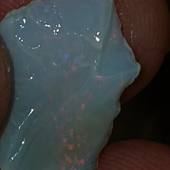 Australian Opal Rough 6.9 Carat Mintabie Red Flash Colorful - Picture 15 of 15